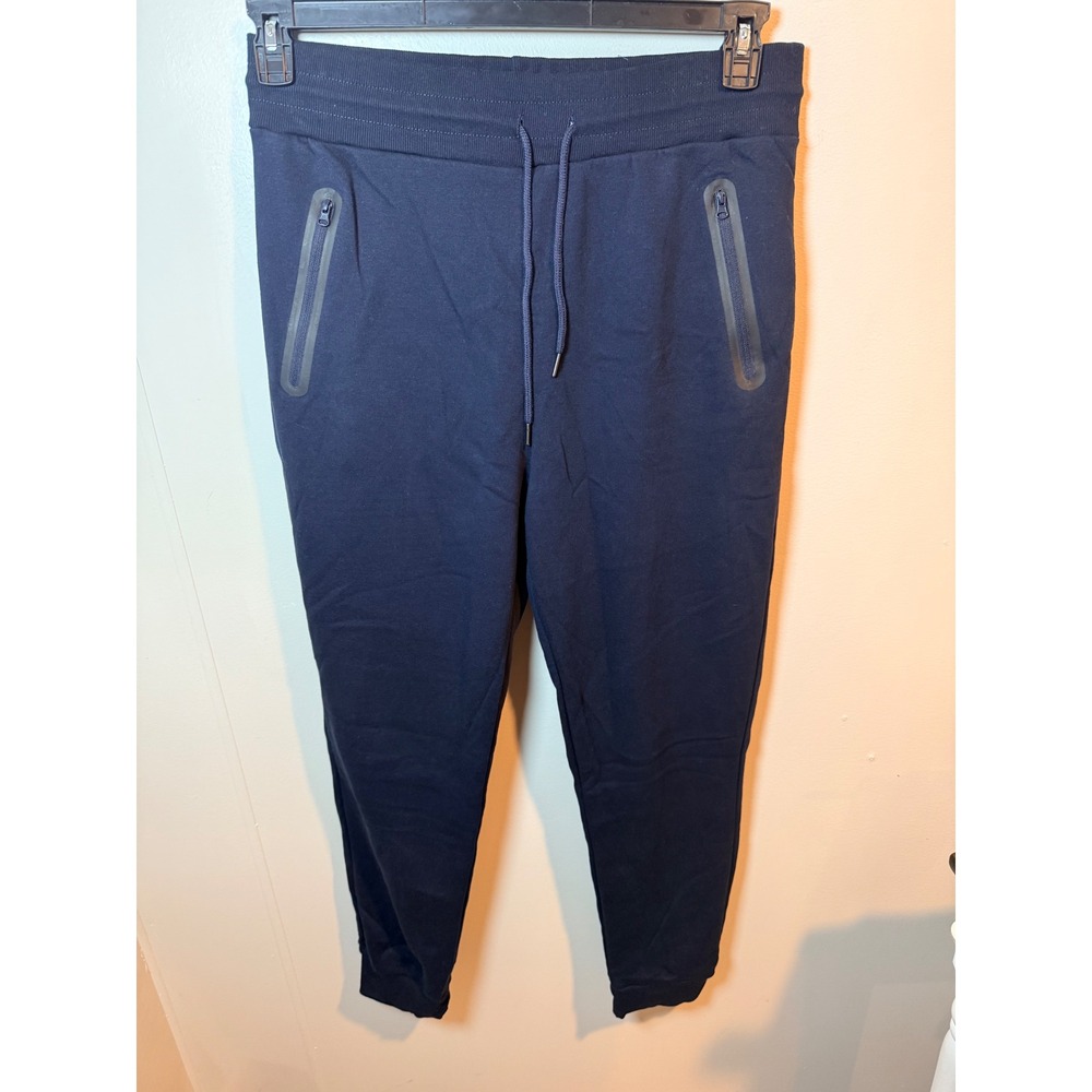 Oyster Guy Mens Navy Blue Jogger Sweatpants MFT-806NV Size 2XL Zipper Pockets